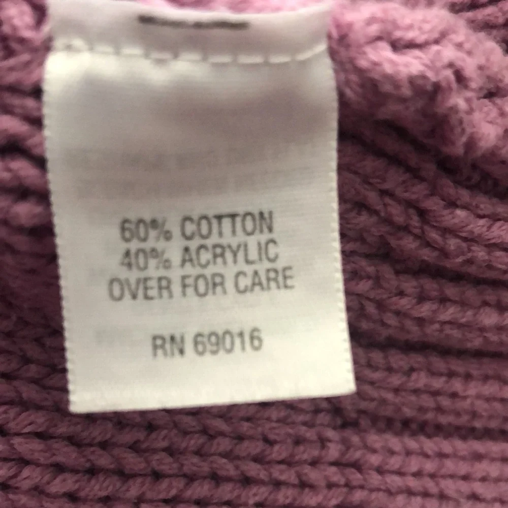 Relativity Lavender Cable Knot Chunky Studded Sweater size Large
